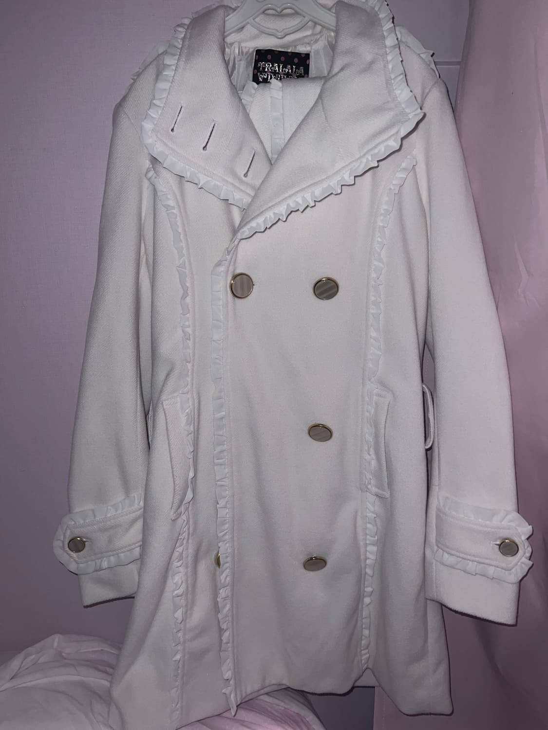 트랄라라 tralala 아이보리 프릴 레이스코트 히메갸루 상품이미지2