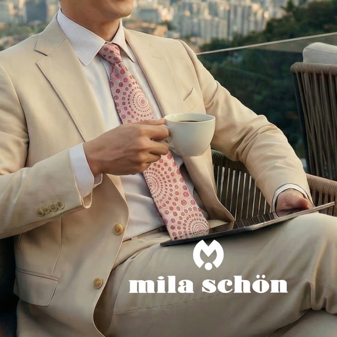 밀라숀 실크 핑크 도트 패턴 넥타이 9.2cm A등급 A19752
 상품이미지1