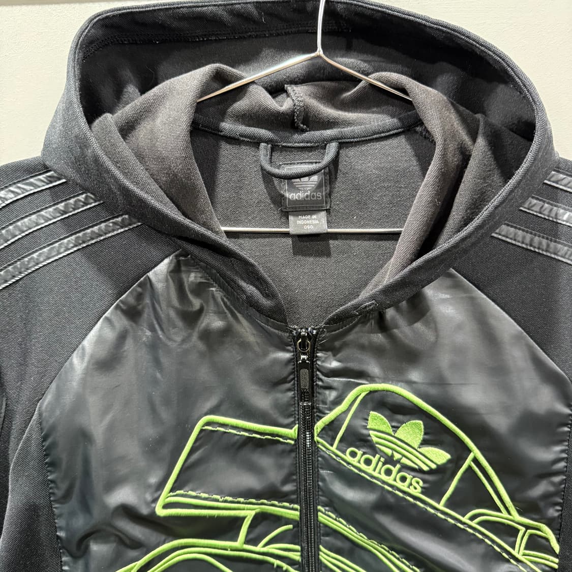 S 아디다스 파이어버드 슈퍼스타 유니크 후드 져지 집업 자켓 상품이미지3