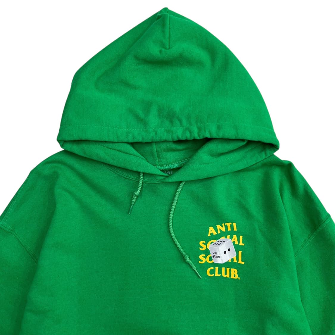 안티쇼셜쇼셜클 주사위로고 그린 후드 L 상품이미지6