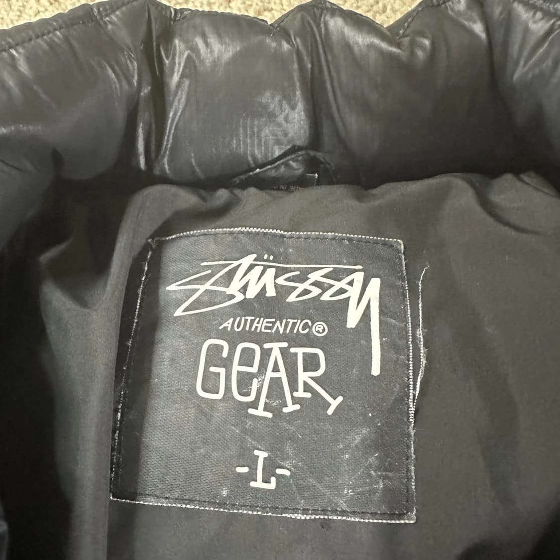 스투시 어센틱 기어 다운 푸퍼 자켓 블랙 L 상품이미지2