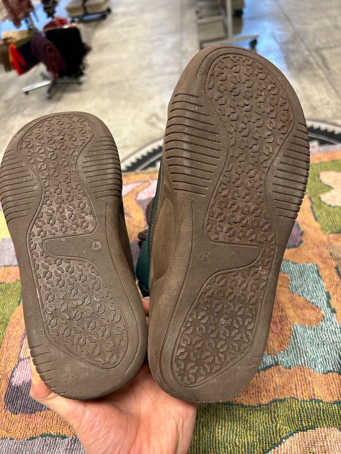 빈티지 딥그린 러버토 하이탑 스니커즈 상품이미지3