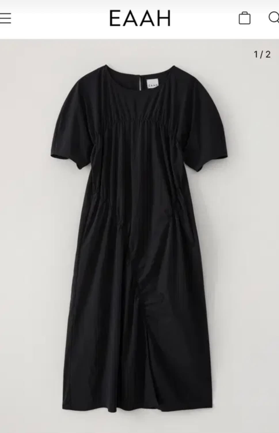 EAAH 블랙 셔링 원피스  상품이미지3