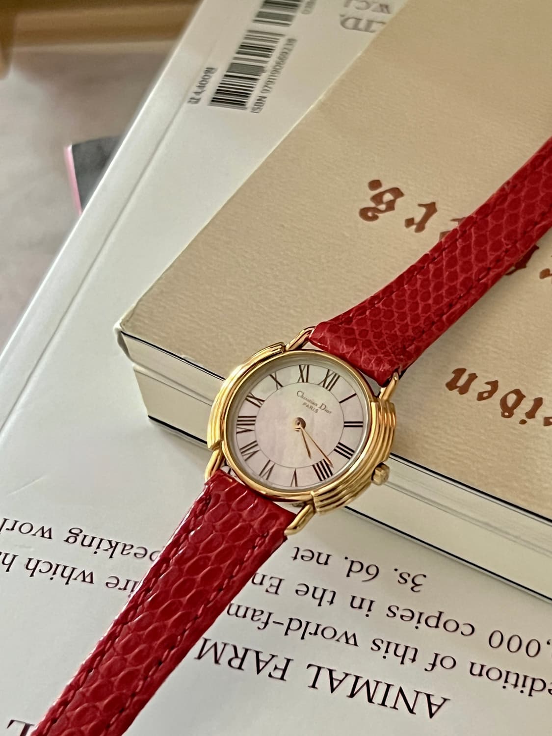 DIOR 골드 라운드 CD 버클  디올 시계 상품이미지5
