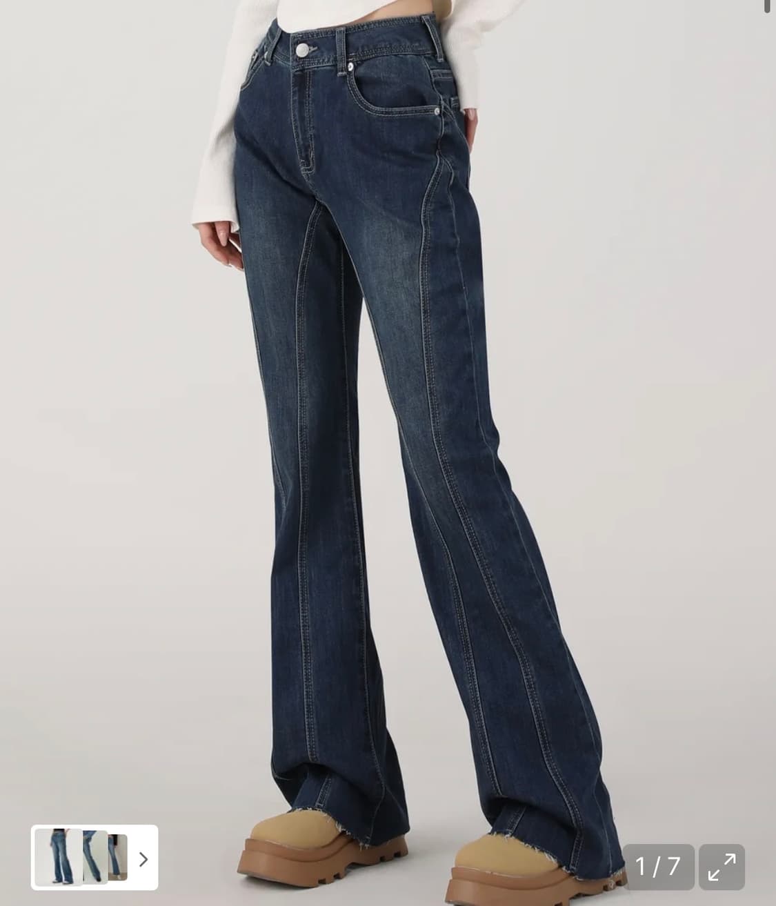 어반드레스 부츠컷 데님팬츠 블루 상품이미지1