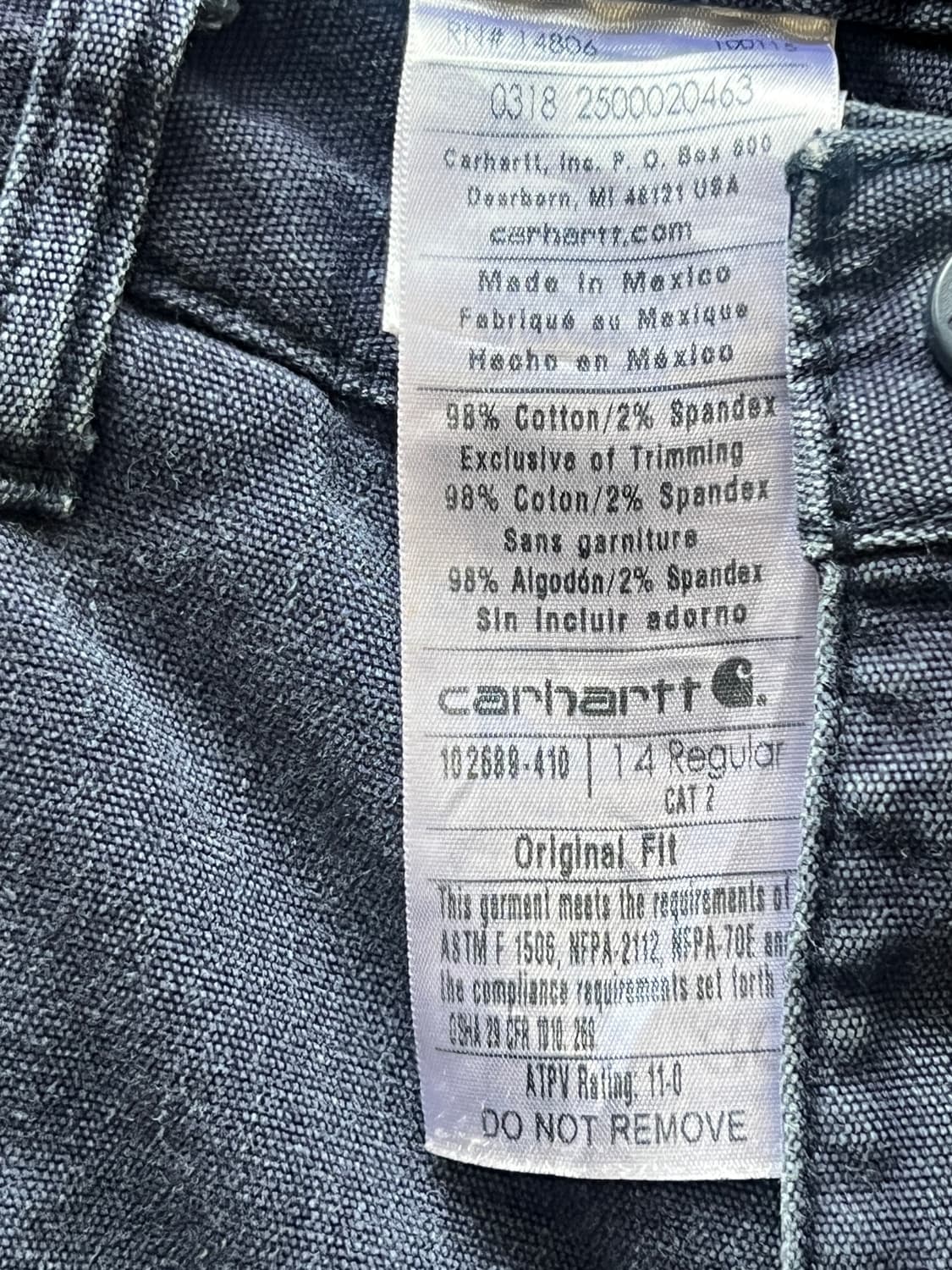 칼하트FR CAT2 워크 팬츠 상품이미지8