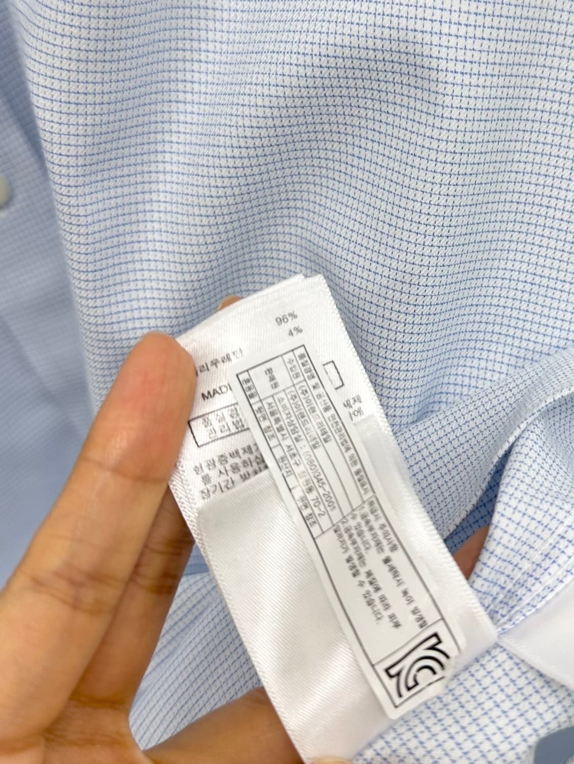 브룩스브라더스 잔체크셔츠 소라색 (XL~2XL)  상품이미지7