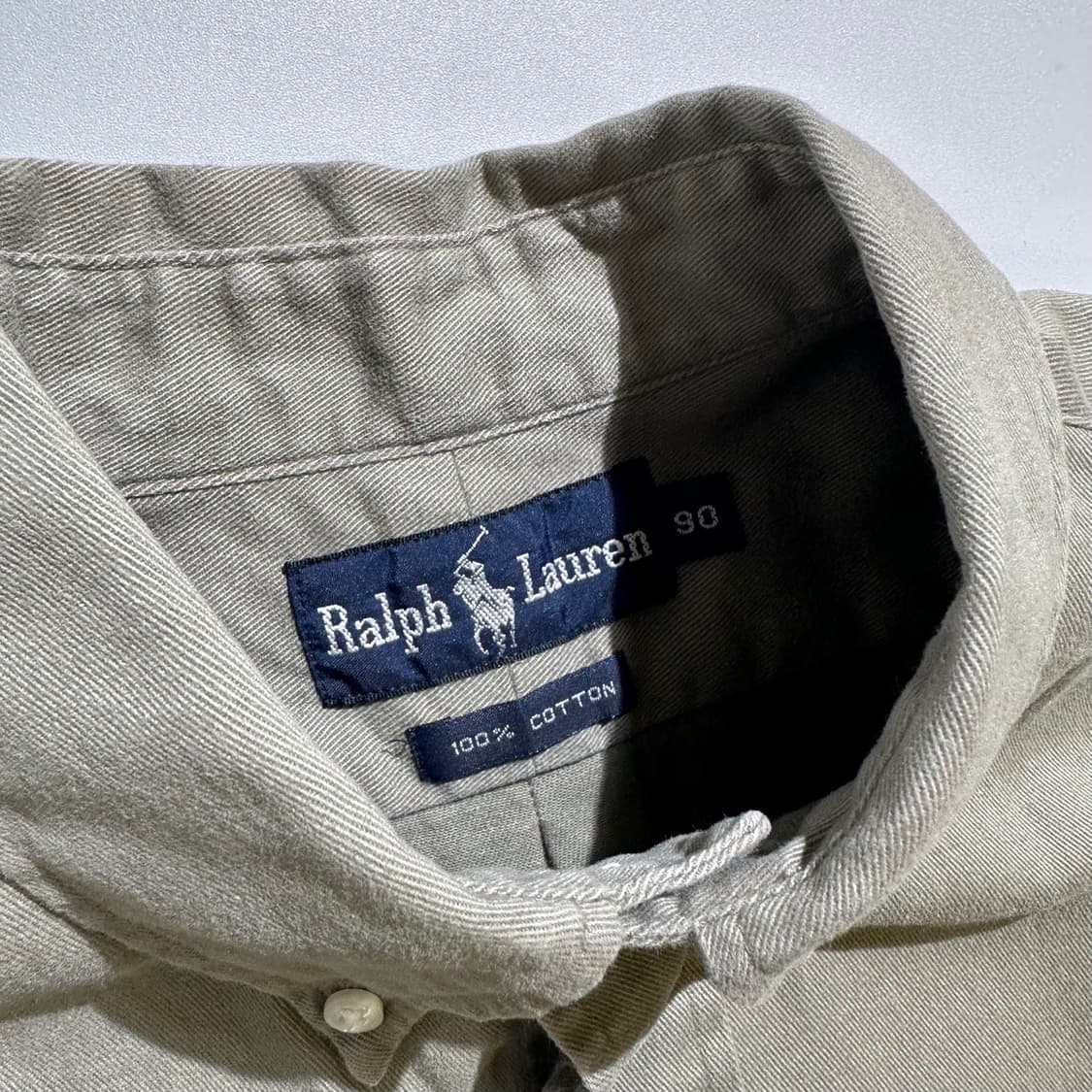 폴로 랄프로렌 트윌코튼 셔츠 카키 상품이미지3