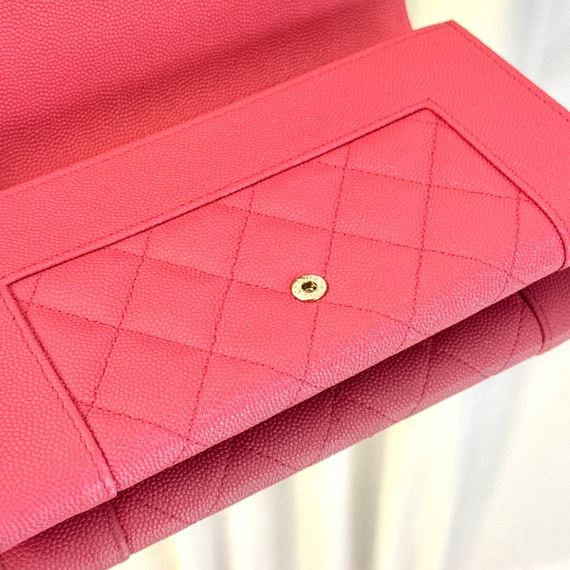 (신형)샤넬 마드모아젤 핑크 똑딱이 장지갑 상품이미지8