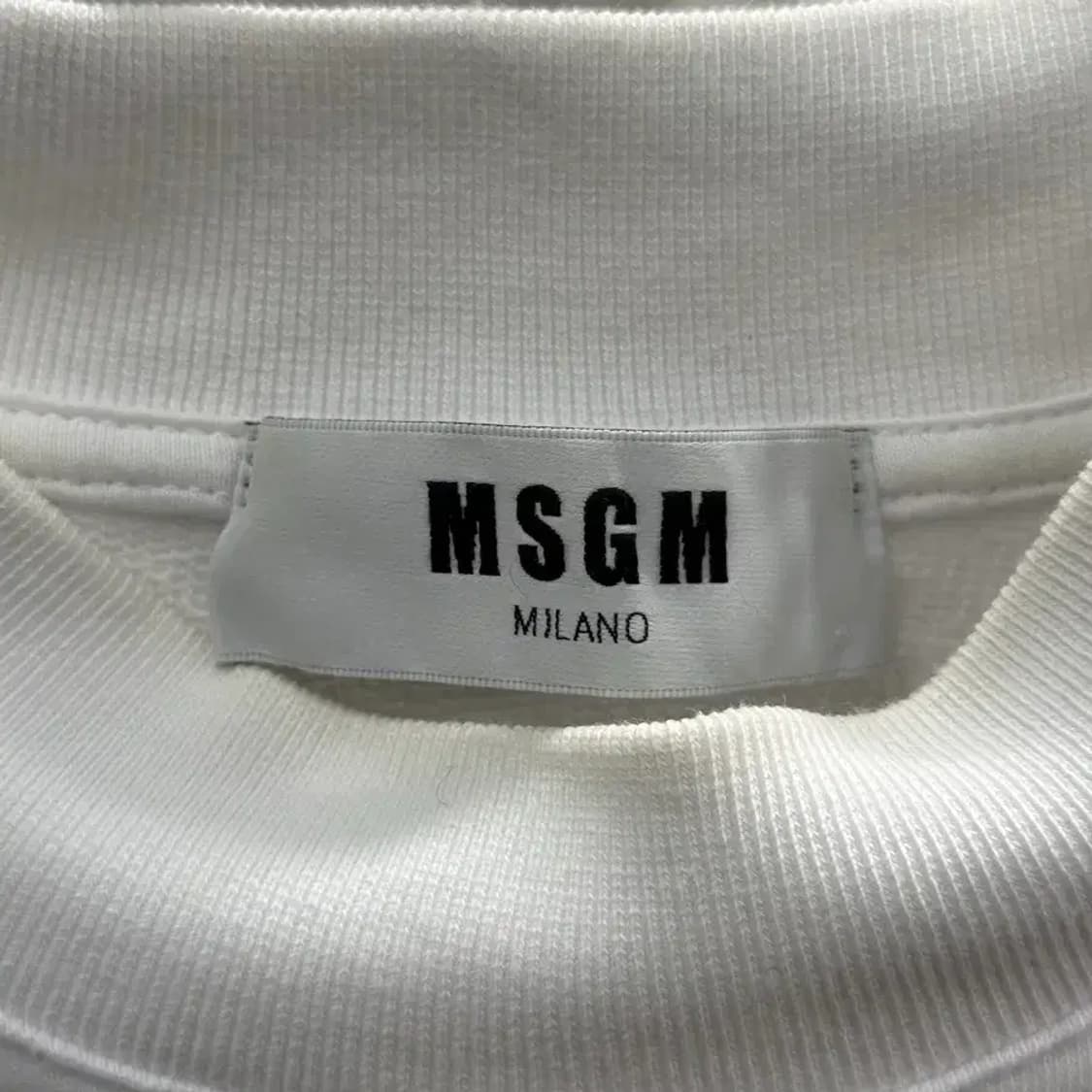 MSGM 화이트 크롭 맨투맨 XS 상품이미지3