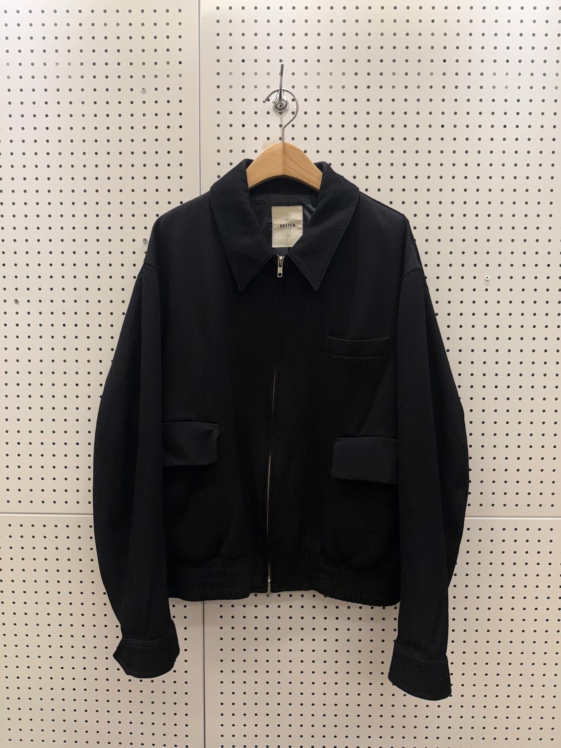 빈티지 골지 블랙 미니멀 자켓 U364 상품이미지2