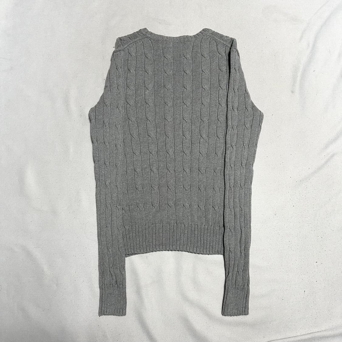 M 폴로랄프로렌 여성용 그레이 케이블 니트 상품이미지3