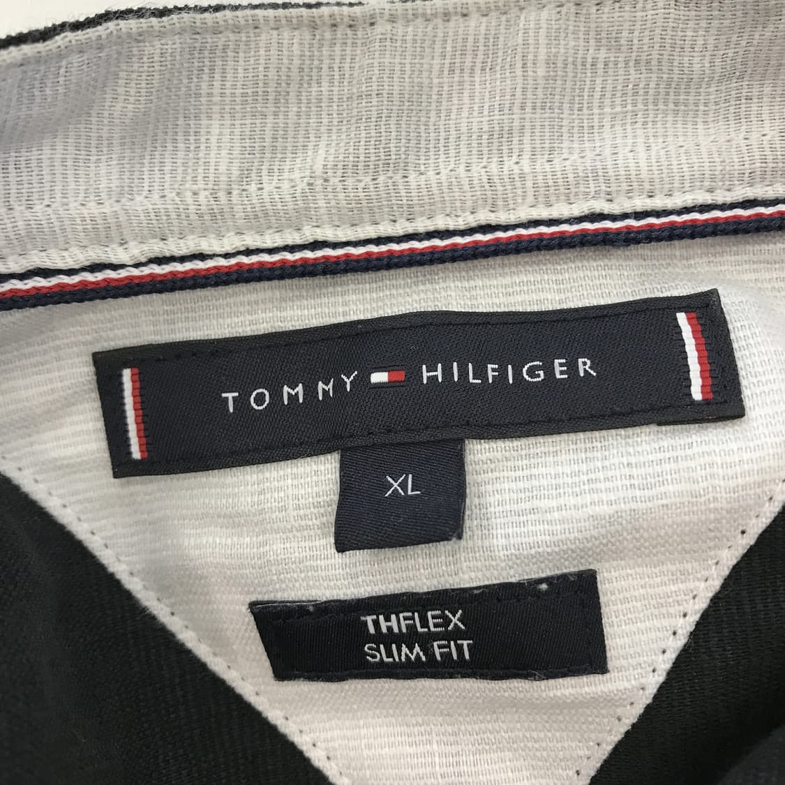 타미힐피거 헨리넥 린넨셔츠 블랙 [XL] 상품이미지4