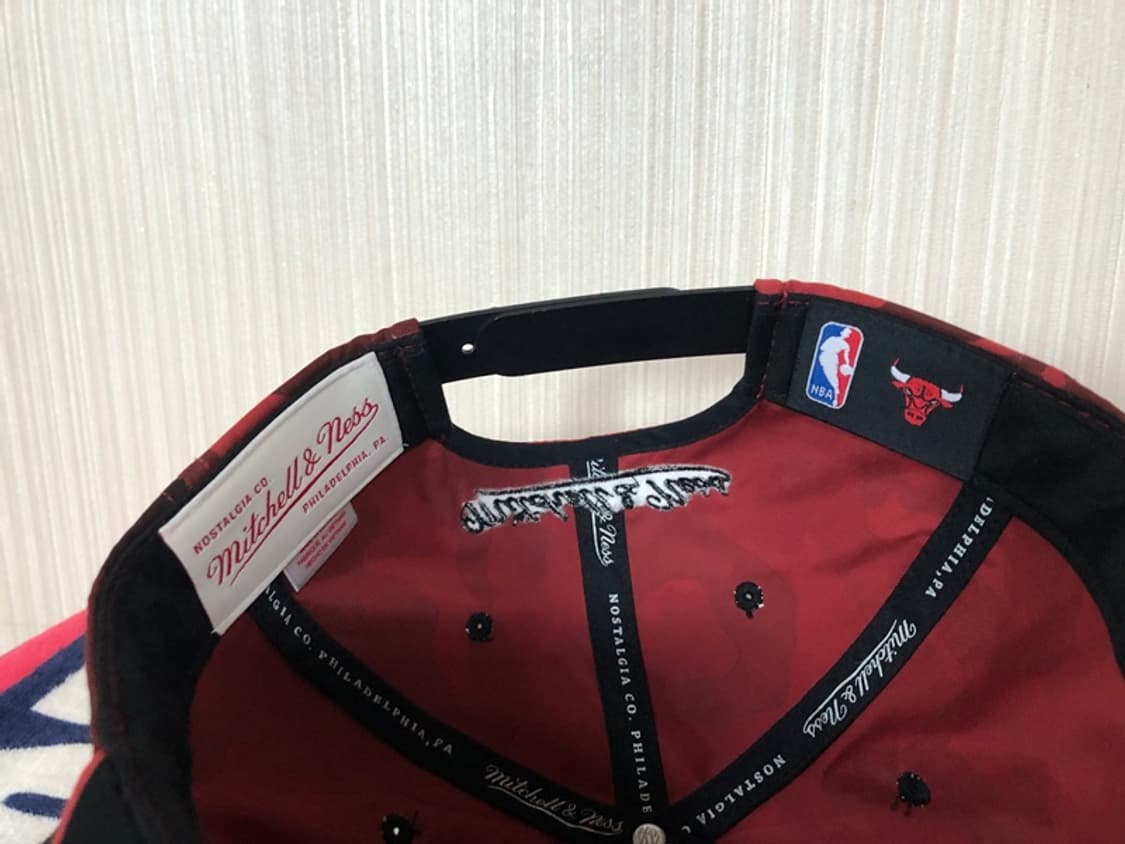 NBA 미첼앤네스 시카고불스 레드카모 스냅백/모자 상품이미지10