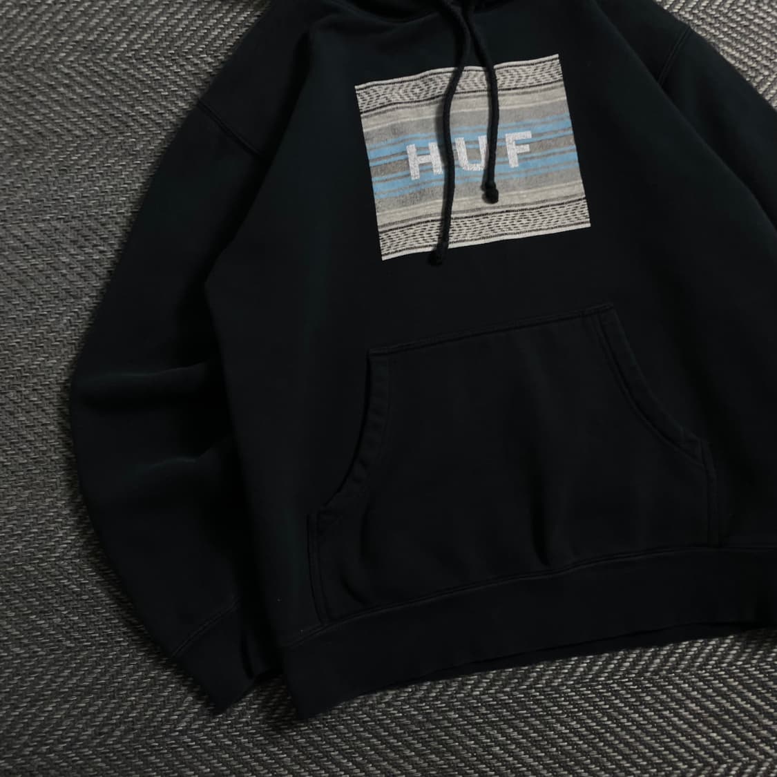 HUF 빅로고 박시핏 블랙 후드 티셔츠y 4520 상품이미지4