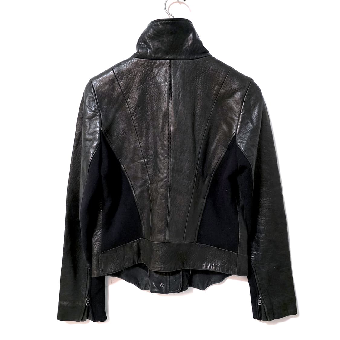 [W/M] 올드 갭 레더 모터 자켓 블랙 (80s) 상품이미지2