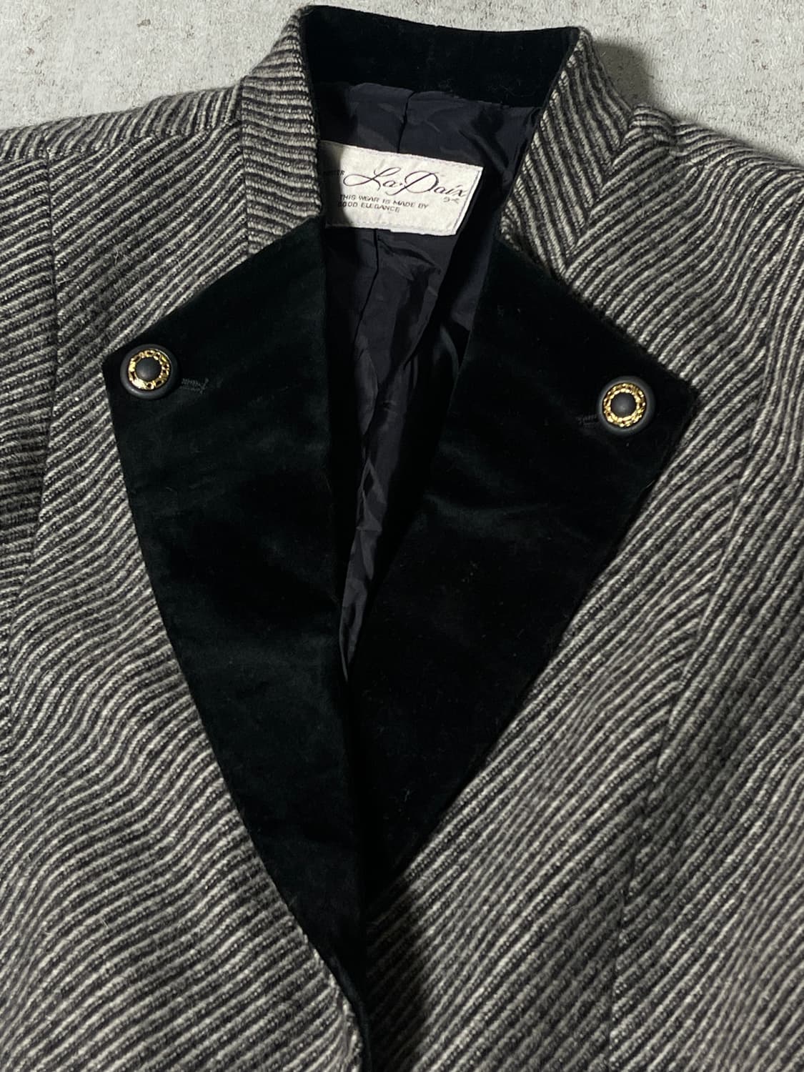 (La paix)velvet collar tweed jacket 상품이미지3