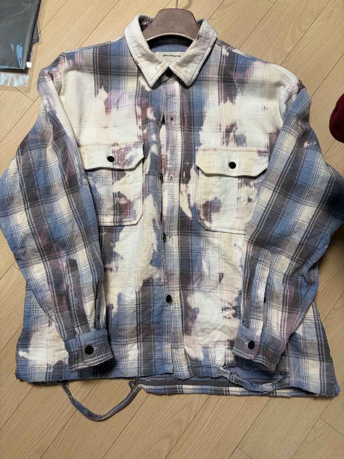 [3,XL] 아나크로놈 AN316 플란넬 블리치 CPO셔츠 상품이미지1