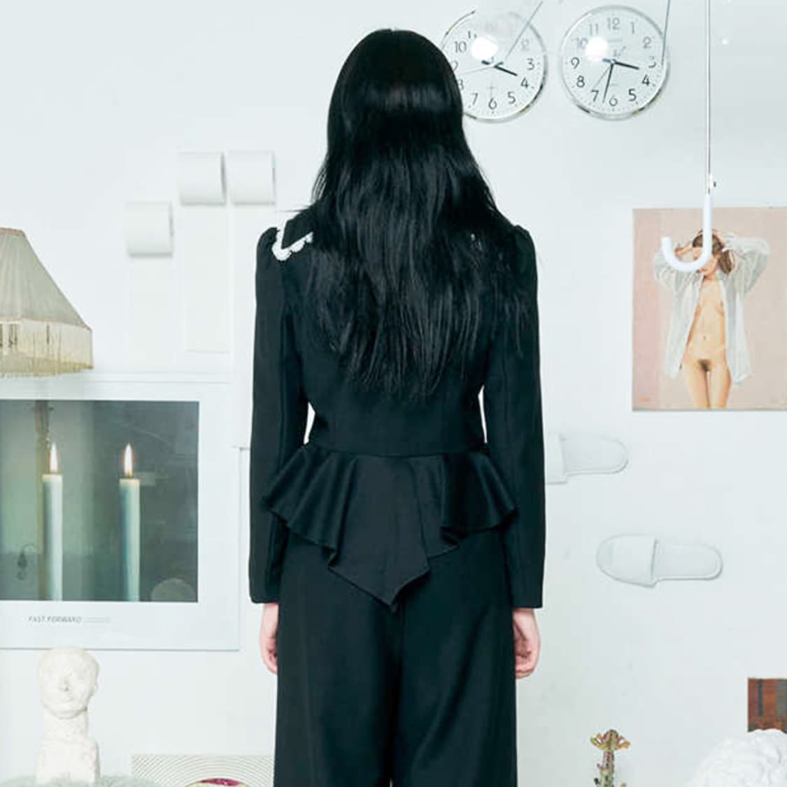 더센토르(THE CENTAUR) 레이스카라 블라우스자켓 55 새상품 상품이미지3