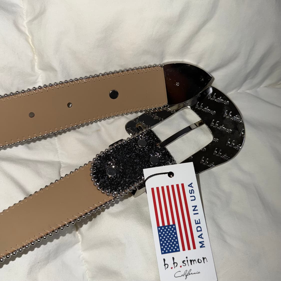 (32) b.b.simon 비비시몬 크롬 실버 갤럭시 벨트 블랙 상품이미지7