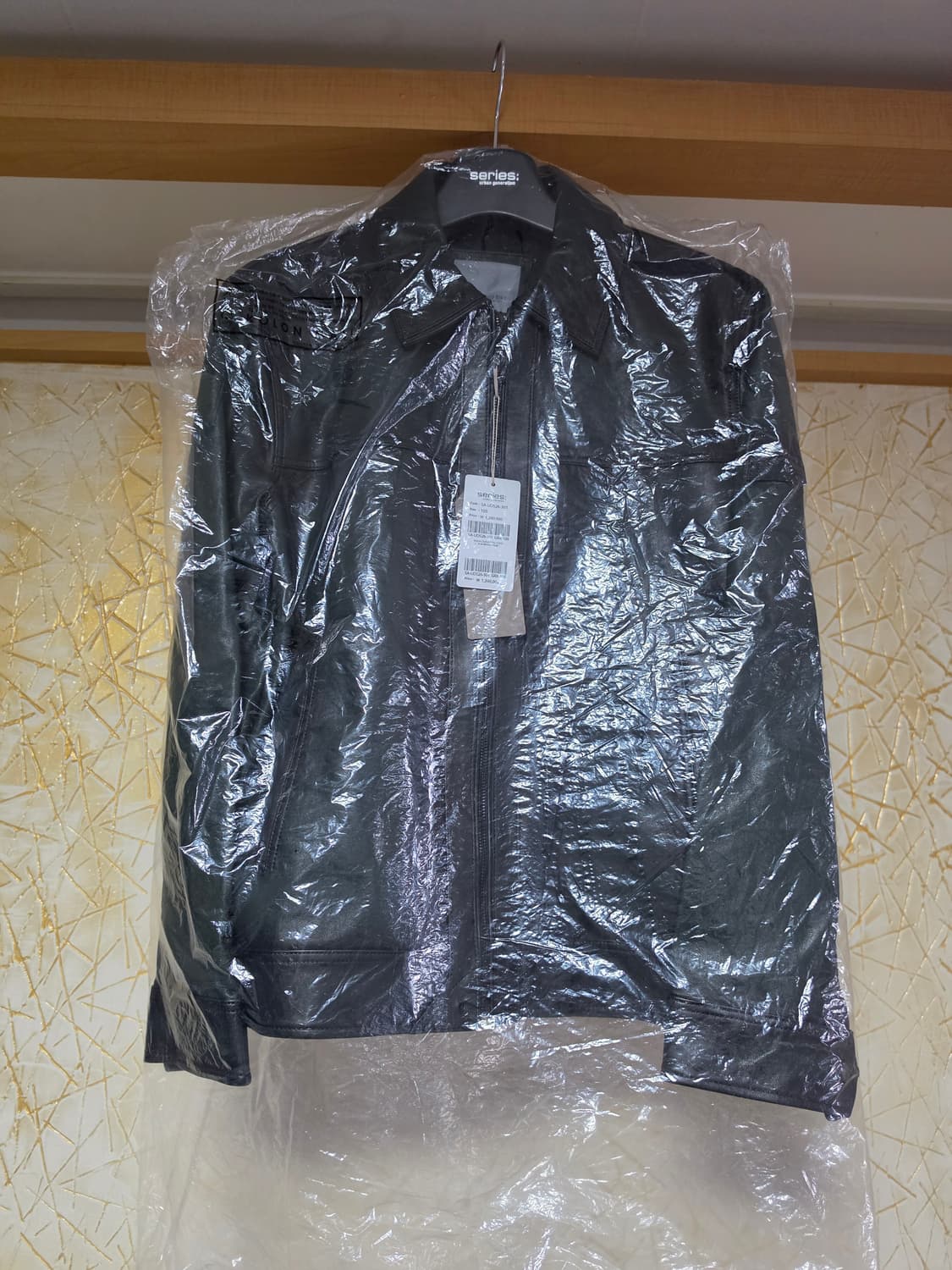 코오롱 시리즈 투톤 집업 스프레이 워싱 레더 점퍼 미시착  105 사이즈 상품이미지9