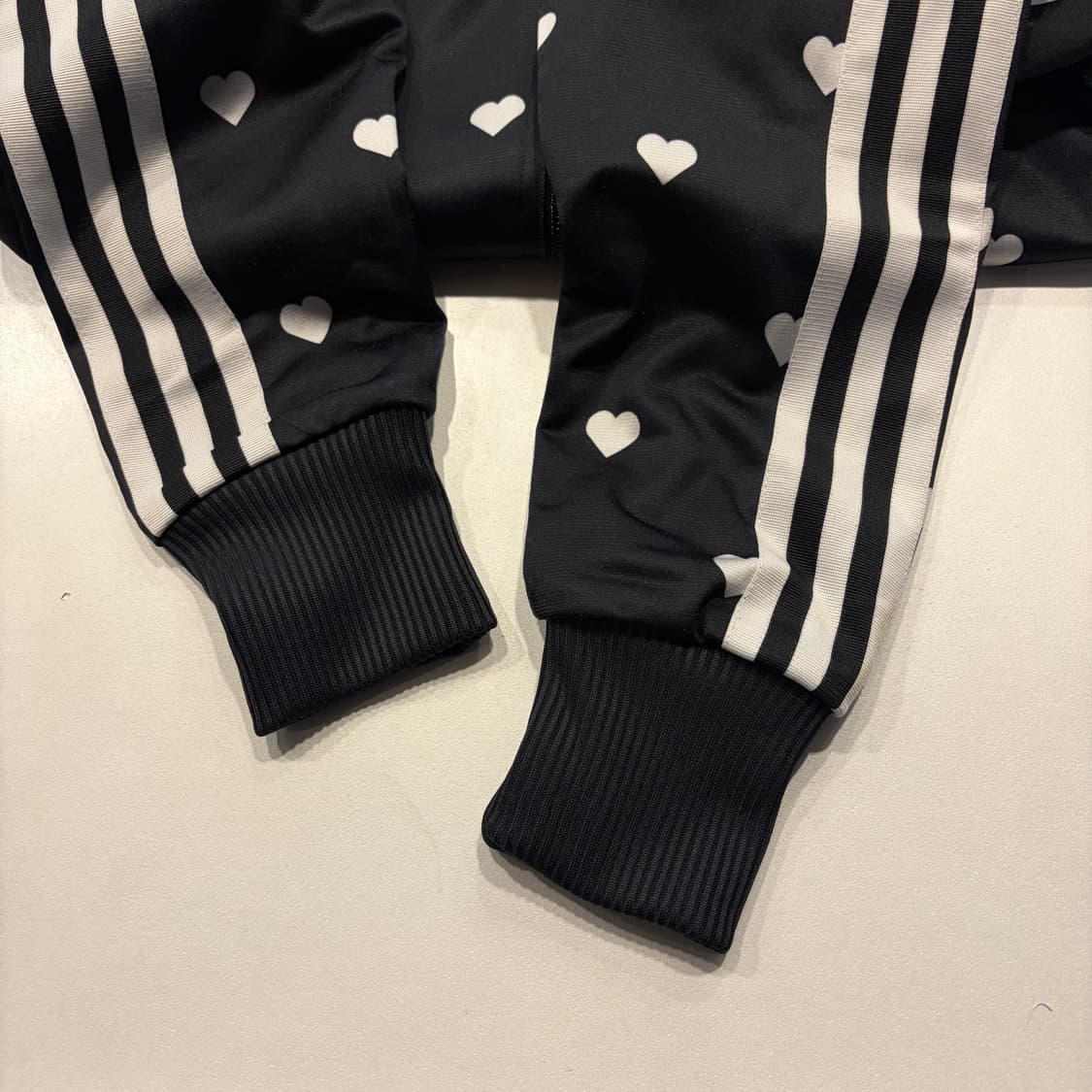 [85] 아디다스 블랙 하트 도트 삼선 트랙탑 져지 집업 D114 상품이미지7