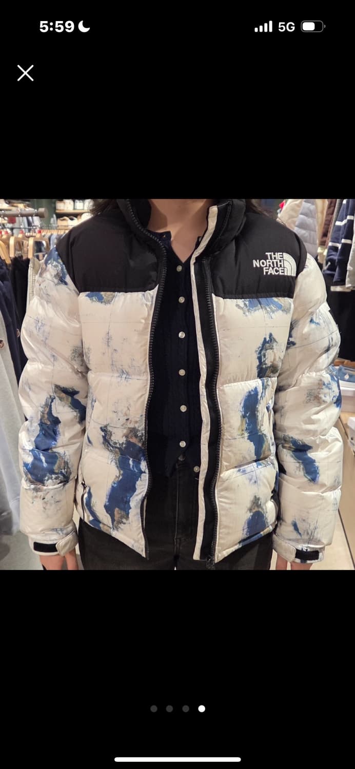 노스페이스 눕시 지구 패딩 남녀공용 상품이미지5