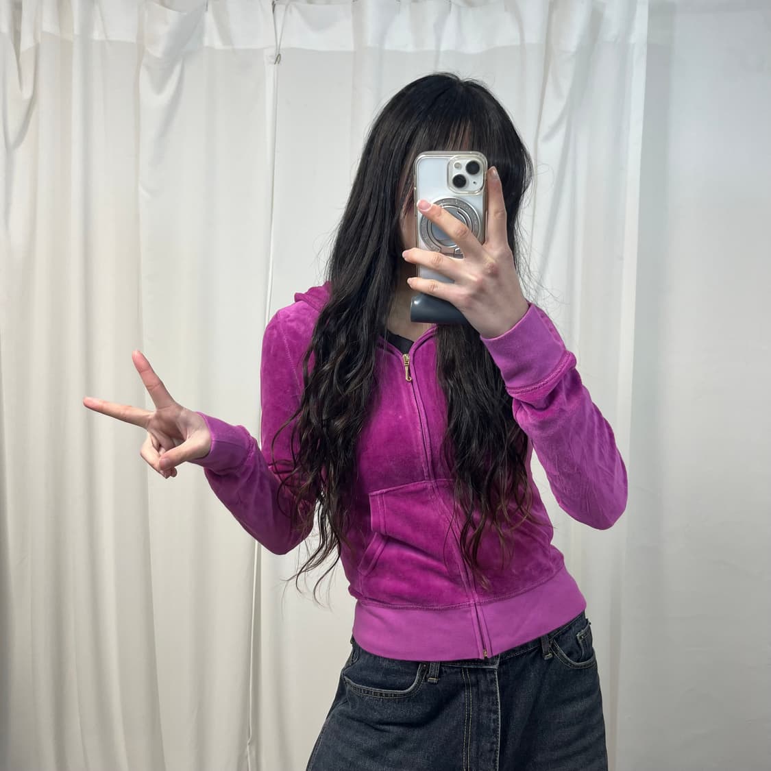 Juicy Couture Velvet Hood Zip-up 상품이미지2