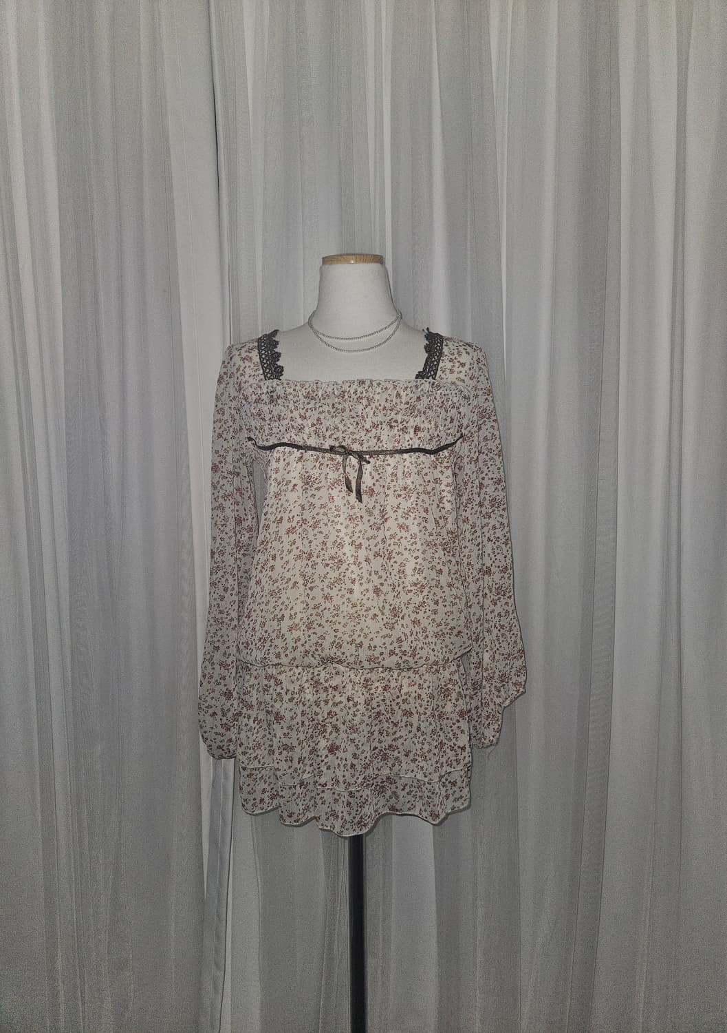 cosoi 빈티지 모리걸 리본 블라우스 니혼진 히메갸루 페어리 그런지 상품이미지1