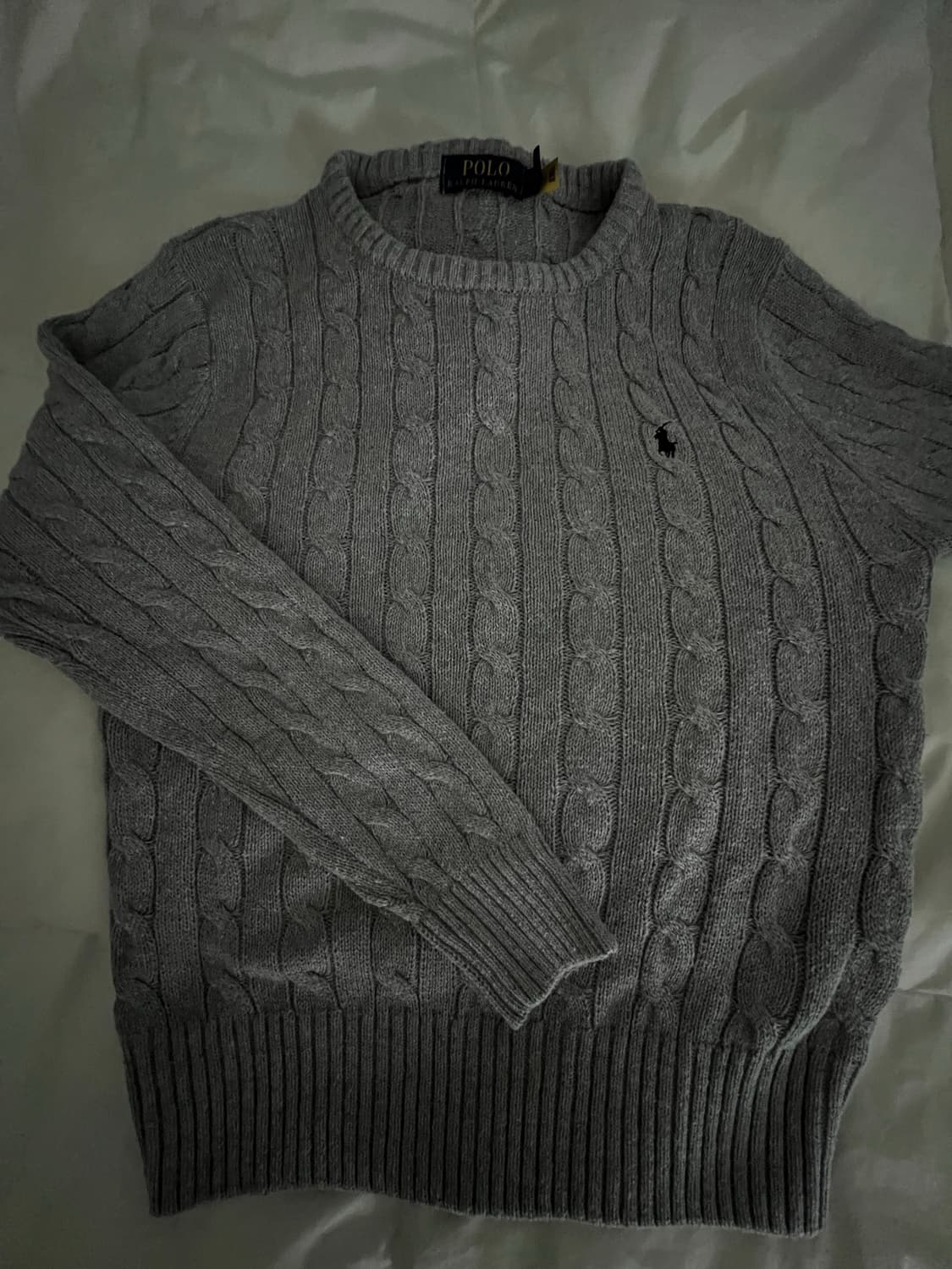랄프로렌 정품!! 그레이 꽈배기니트 사이즈s 상품이미지1
