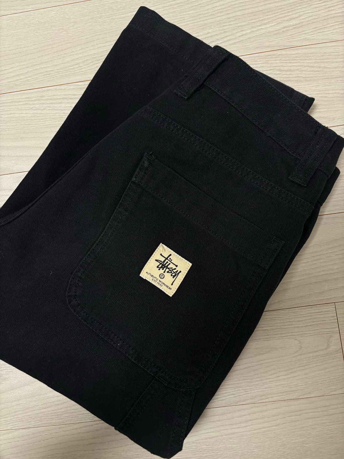 스투시 캔버스 워크팬츠 블랙 28 상품이미지1