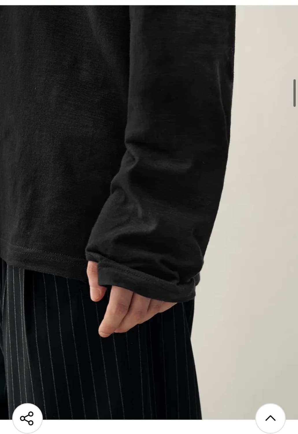 (XL) 드로우핏 헤이든 헨리넥 롱슬리브 티셔츠 [BLACK] 판매 상품이미지8