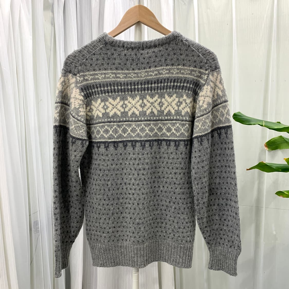 일본 빈티지 ROBARTTODD 울100 노르딕 니트 1828 상품이미지2