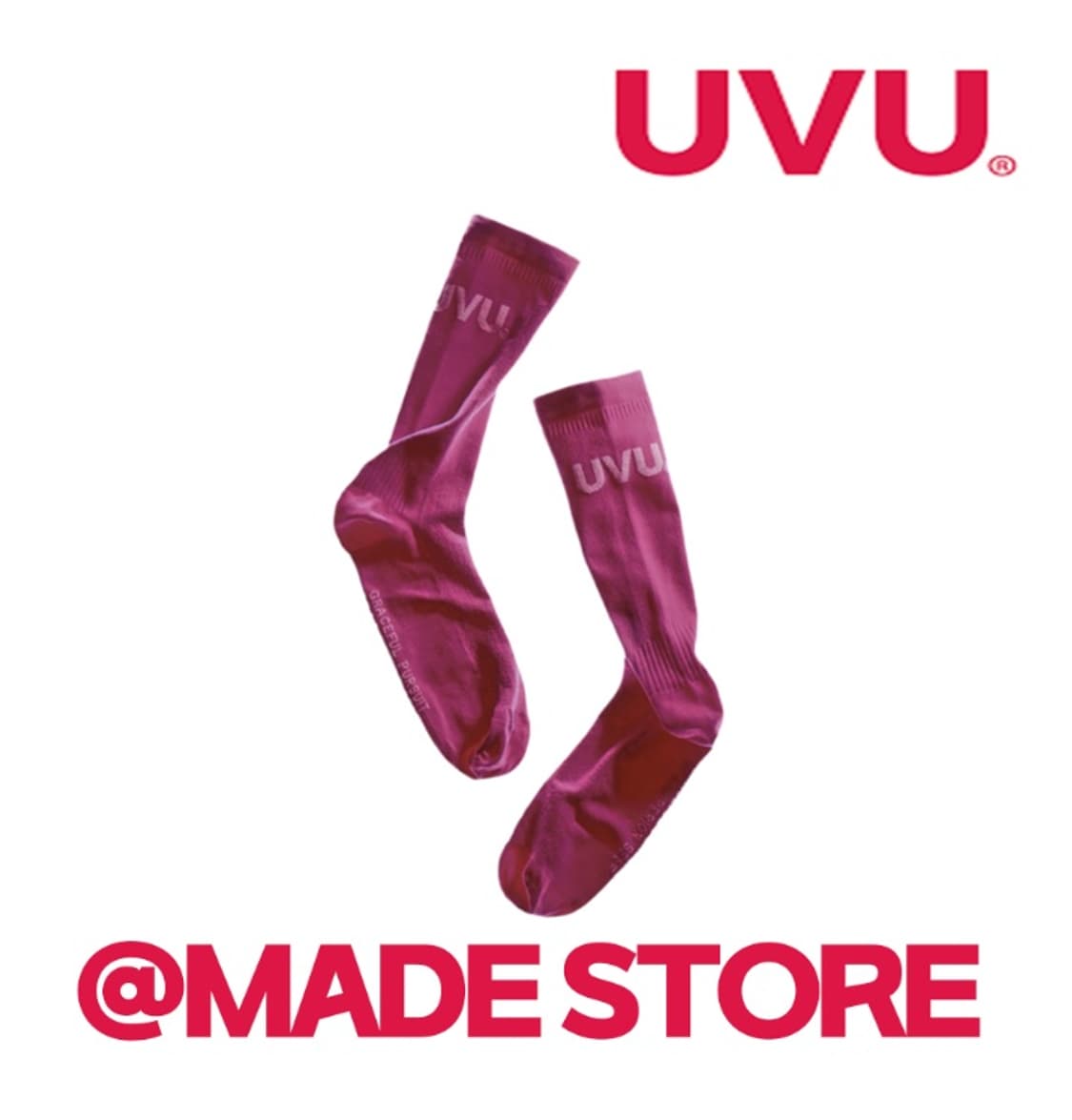 UVU 양말 러닝 삭스 핑크 상품이미지1