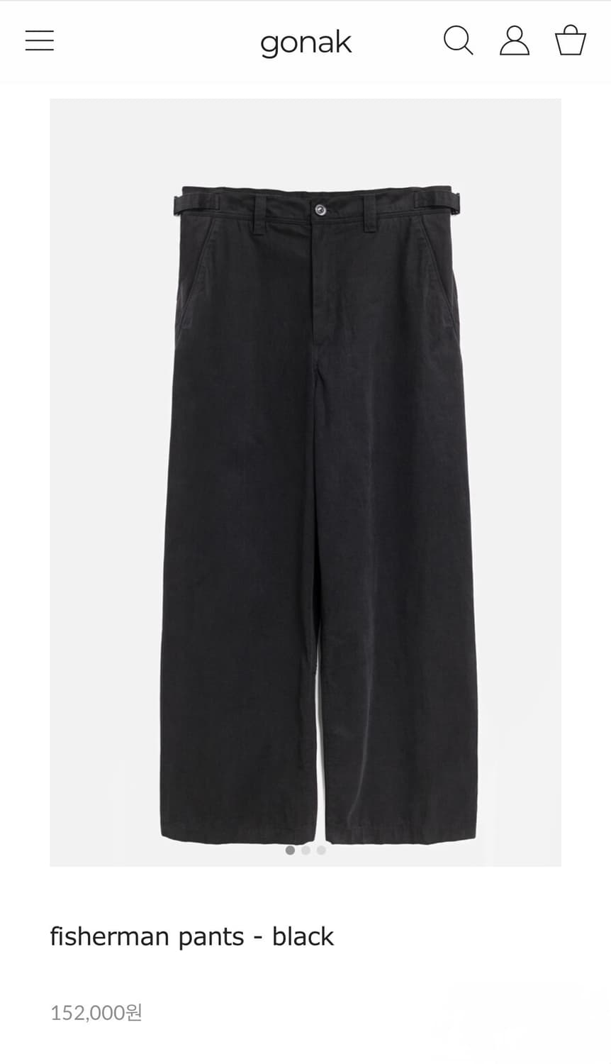 [고낙] 피셔맨 팬츠 블랙 1(S)사이즈 상품이미지1