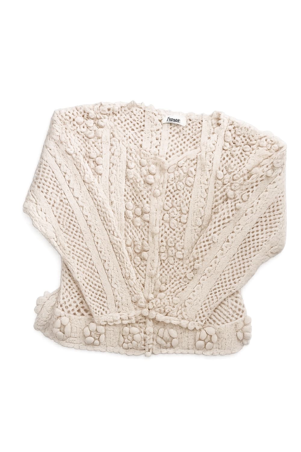 플라워 입체 디테일 빈티지 크로쉐 니트 가디건 상품이미지2