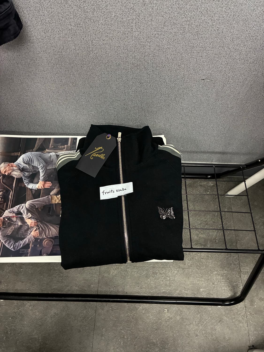 니들스 x lhp 코튼 트랙자켓 블랙 L 상품이미지4