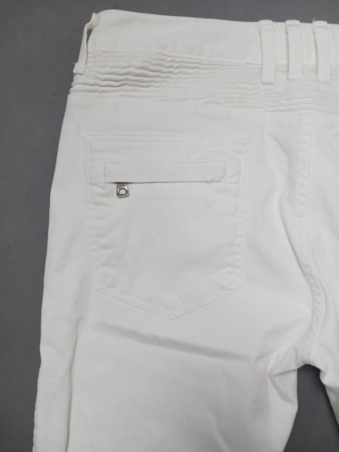 [34] 발망 바이커 화이트진 청바지 상품이미지8