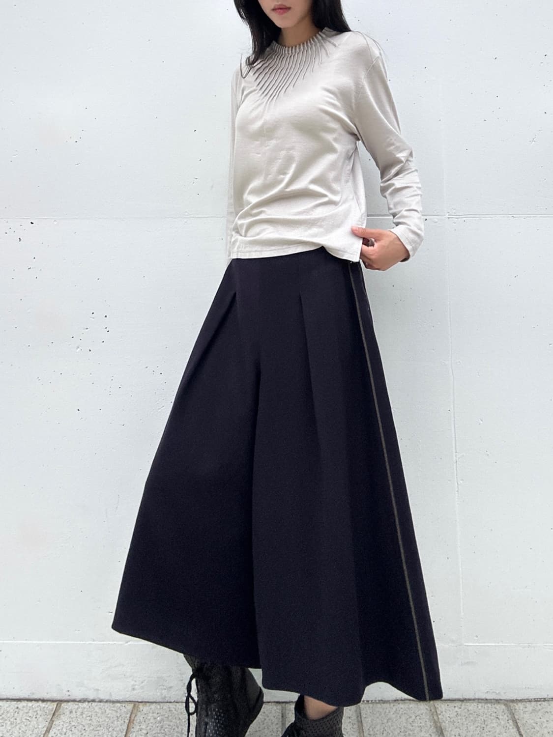 Trial trimming top / light grey 상품이미지5