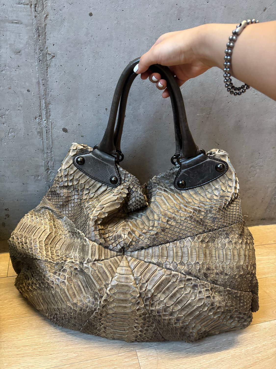 리얼 악어 가죽 숄더백 상품이미지3