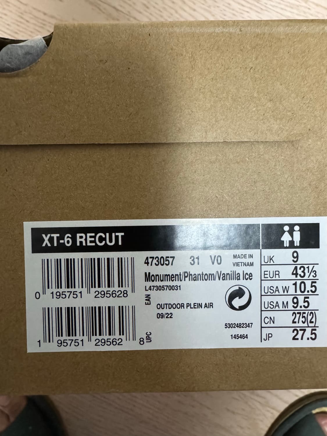 270). 살로몬 xt-6 팬텀 바닐라 아이스 상품이미지2