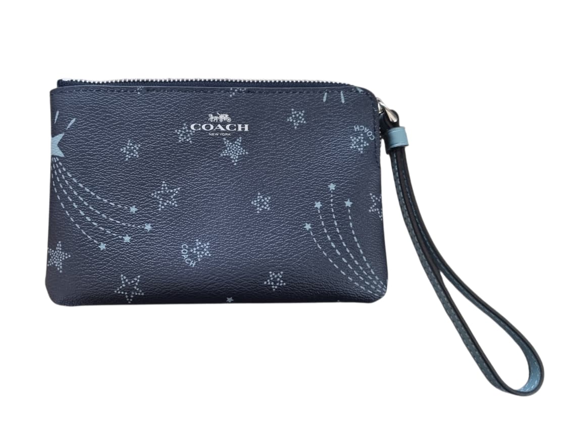 코치 코너 집 리스틀릿 위드 스타 프린트 지갑 카드지갑 상품이미지1