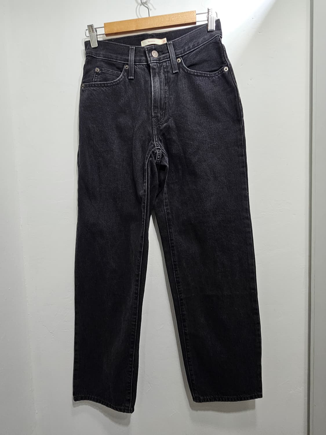 리바이스 우먼 배기핏 흑청 데님팬츠24 상품이미지8