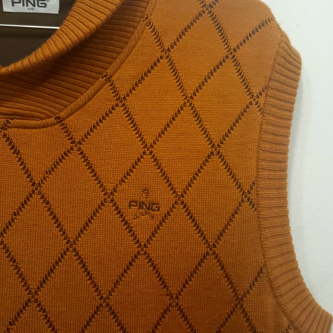 PING 클래식 아가일 패턴 니트 조끼/ 100 상품이미지1