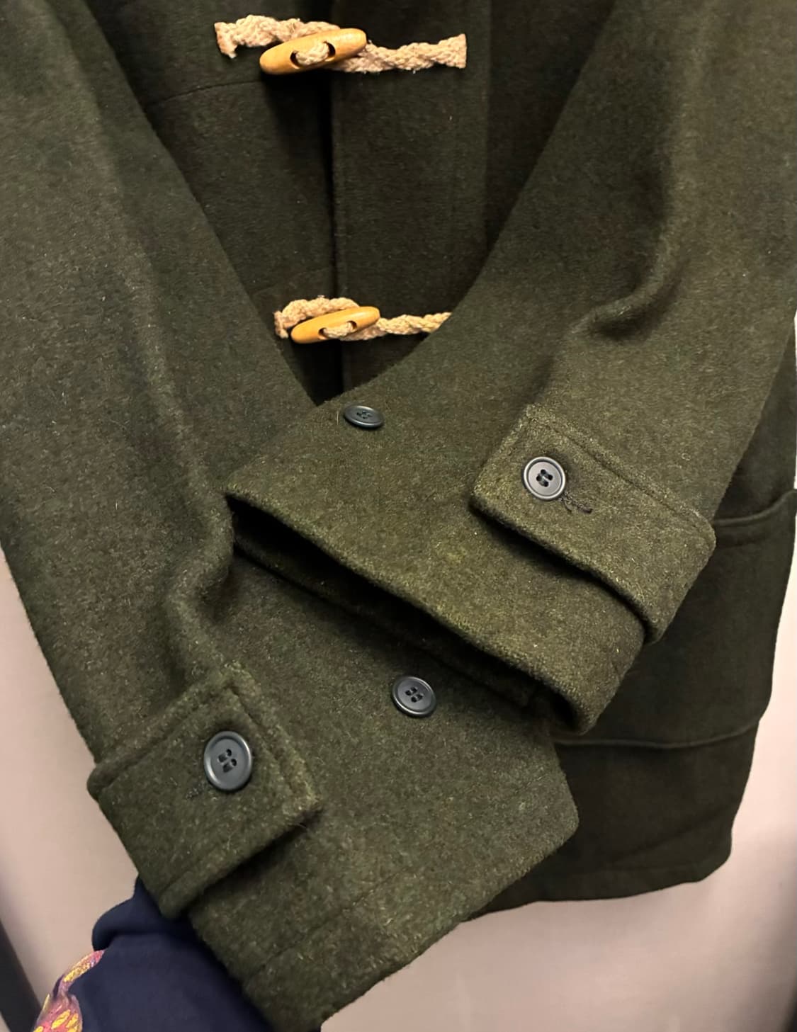 (L/105)Schott USA 쇼트 울 더플코트 떡볶이코트 올리브그린 상품이미지7