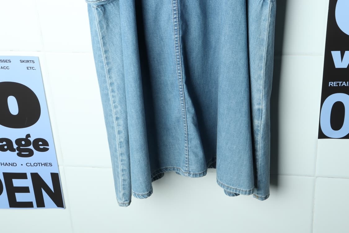 W(L-XL) 에이치앤엠 반팔 티셔츠 데님 카고 원피스-H31914 상품이미지4