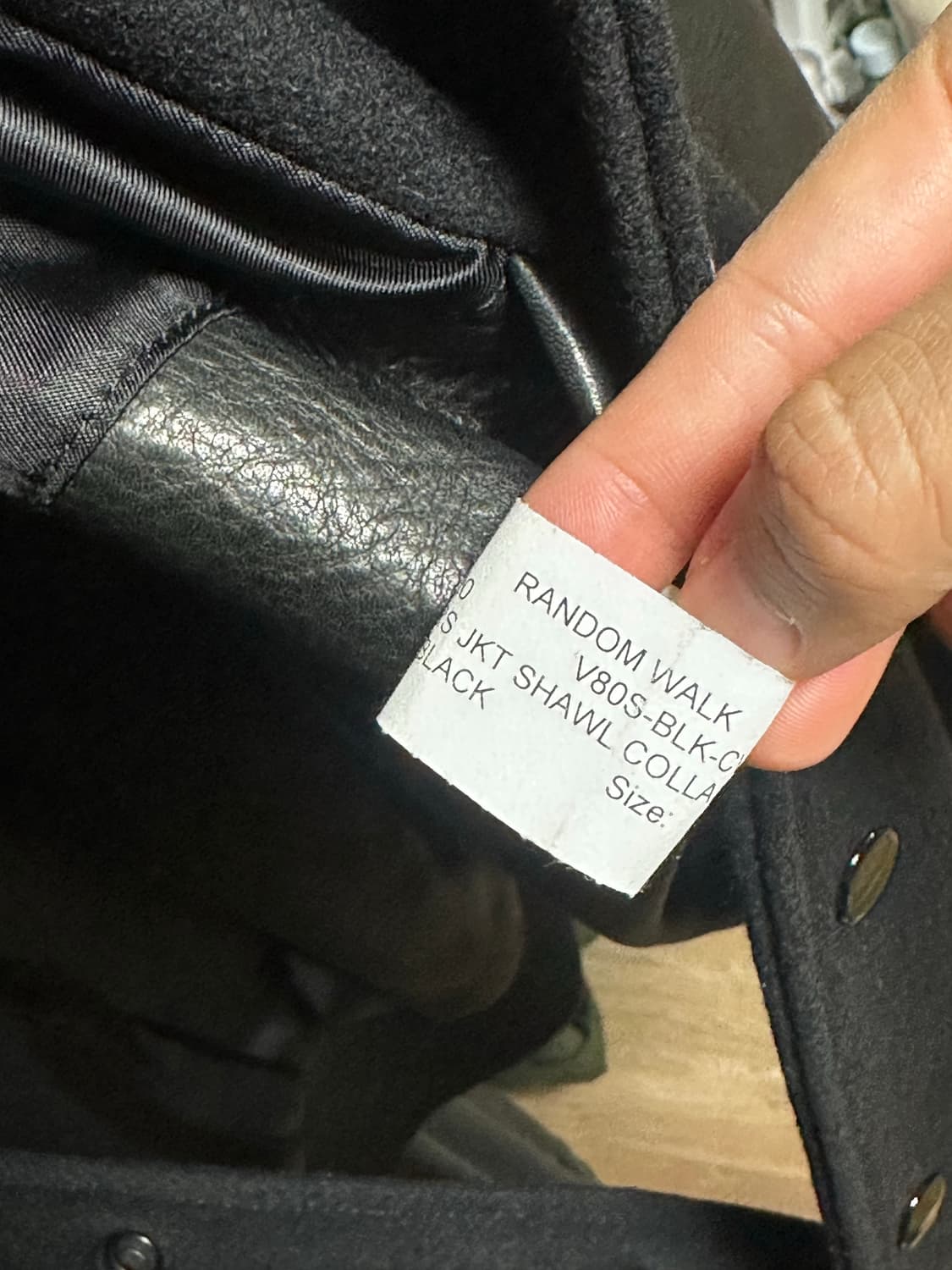 골든베어 블랙 바시티 자켓 숄칼라 (렌덤워크판) L사이즈 상품이미지4