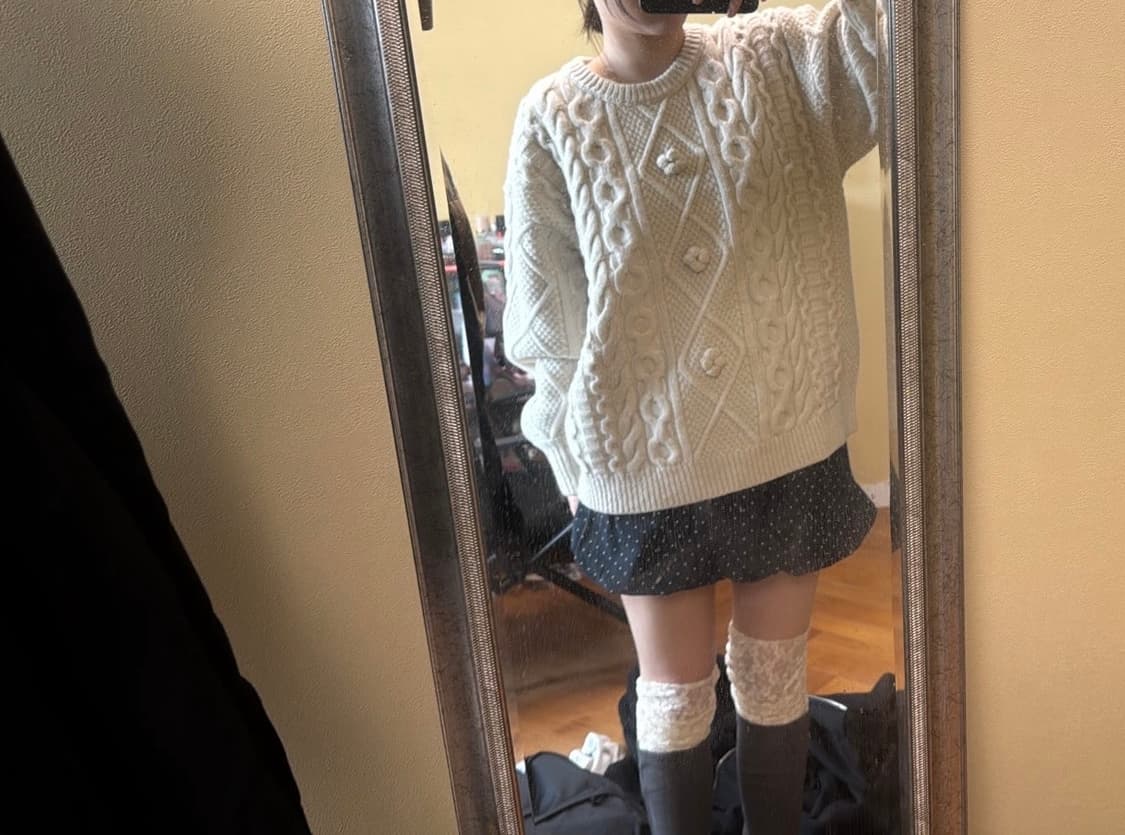 <오늘만할인>(택ㅇ) 코이세이오 폼폼니트 아이보리 상품이미지1