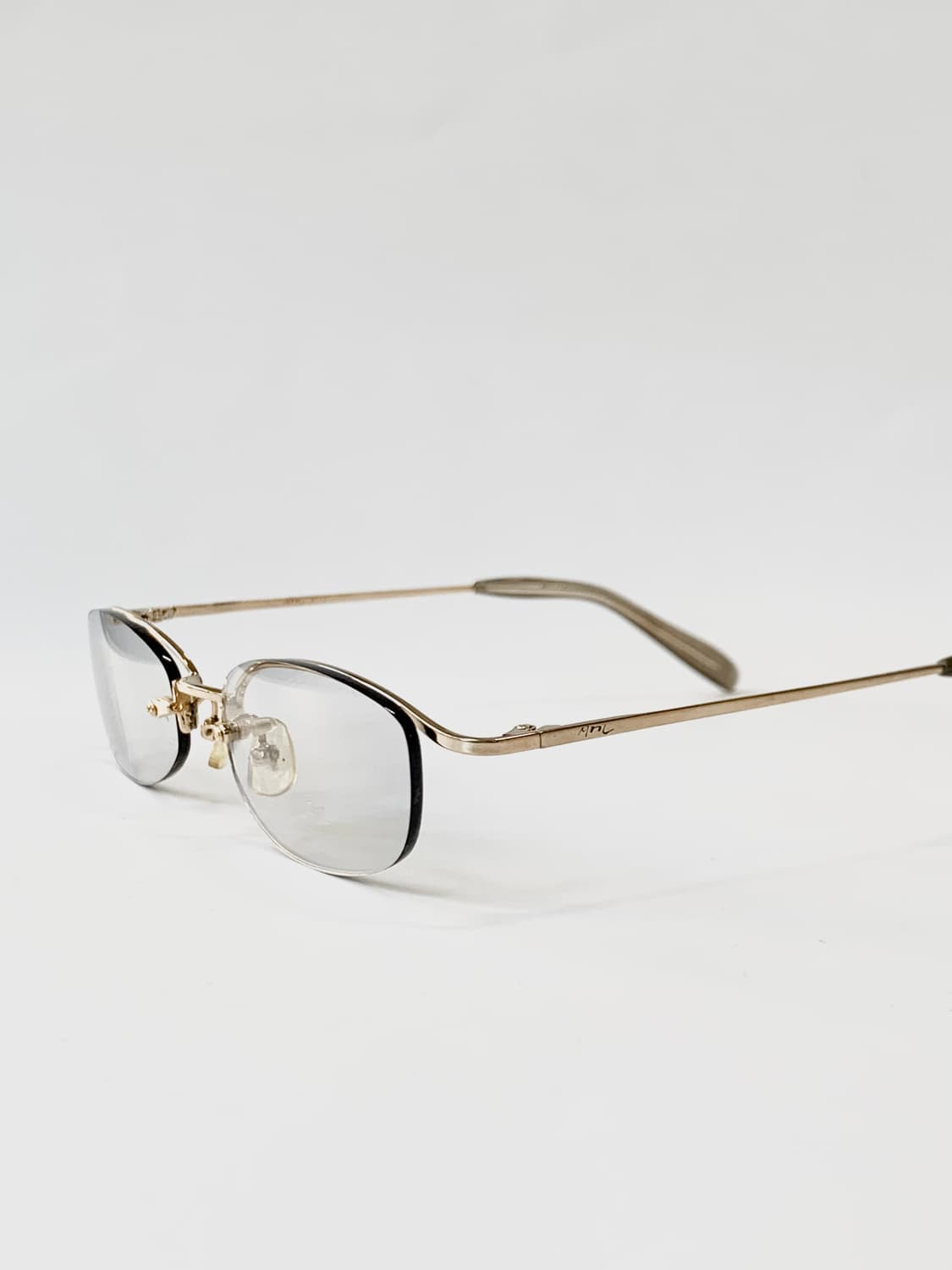 [픽키-639]  골드 하프림 안경 라인 포인트 데드스탁 상품이미지1