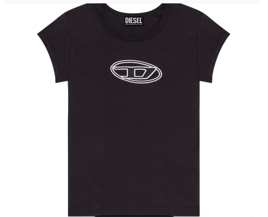 디젤 T-안지 피카부 로고 티셔츠 블랙 S 상품이미지2